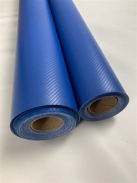 automotive blue vinyl fabric